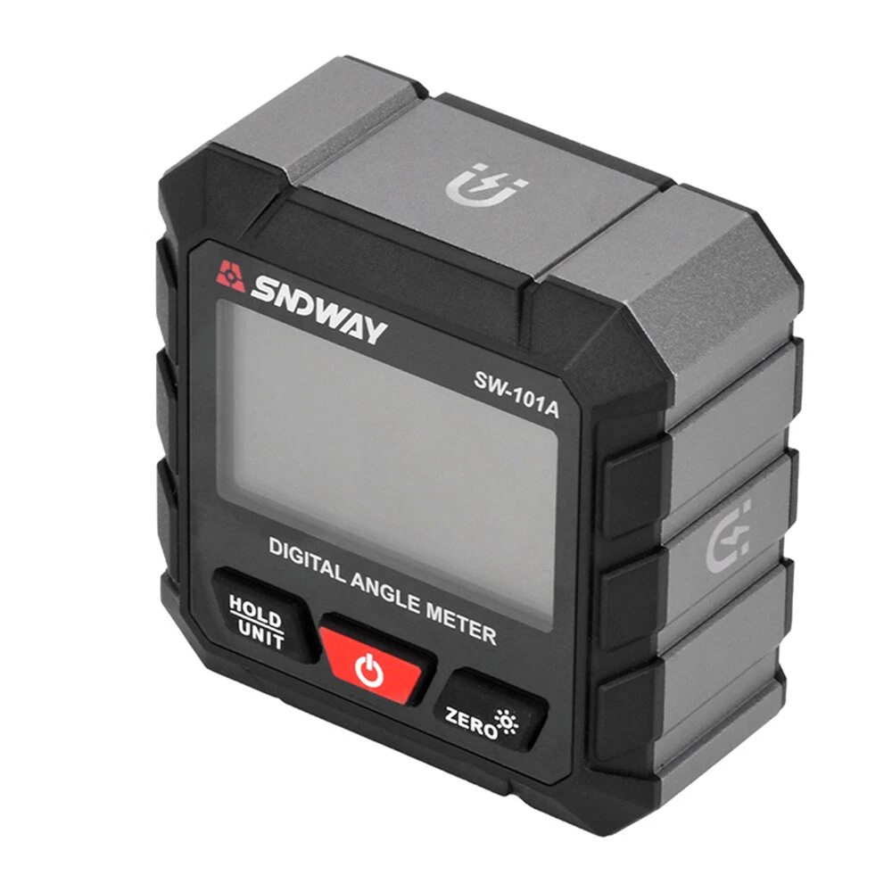 Goniometru digital SNDWAY SW-101A, inclinometru magnetic profesional, precizie ±0.2°, rezolutie 0.05°, afisaj LCD rotativ, incarcare USB-C [6]