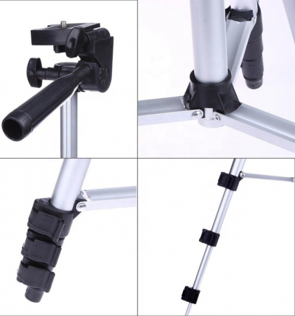 Trepied aluminiu inaltime 350 mm - 1020 mm, boloboc prindere 1/4, pentru telefon/unelte, 420 gr, max 1 kg, 3110 [4]
