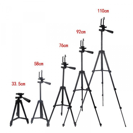 Trepied aluminiu inaltime 350 mm - 1020 mm, boloboc, prindere 1/4, pentru telefon/unelte, 420 gr, max 1 kg, 3120 [4]