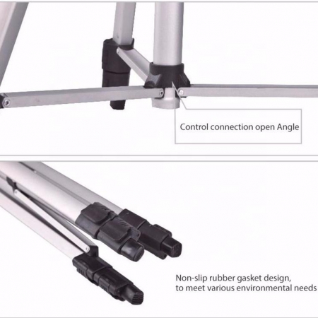 Trepied aluminiu inaltime 515 mm - 1345 mm, boloboc, prindere 1/4, pentru telefon/unelte, 730 gr, max 2 kg, 330A [3]