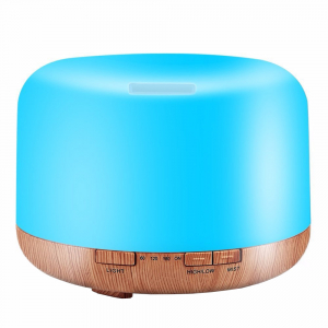 Umidificator Aromaterapie Lampa de veghe Optimus AT Home™ 1552 rezervor 500ml, cu ultrasunete, 25-30m², purificator aer, lemn deschis
