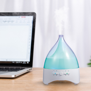 Umidificator Aromaterapie Lampa de veghe cu telecomanda Optimus AT Home™ 2028 rezervor 300ml, cu ultrasunete, 25-30m², purificator aer, white [3]