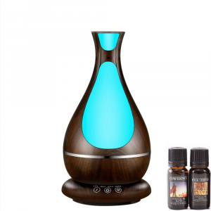 Umidificator Aromaterapie Lampa de veghe Optimus AT Home™ 1818 cu ultrasunete, , 25m², purificator aer, difuzor, rezervor 400ml, dark wood