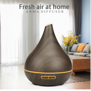 Umidificator Aromaterapie Optimus AT Home™ 1743 rezervor 400ml, cu ultrasunete, 25-30m², purificator aer, difuzor, dark wood [2]