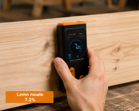 Umidometru digital inductiv YITANGTEC YT301, fara pini, pentru lemn, zidarie si pereti, LCD iluminat, alarma umiditate, adancime detectie 19 mm [13]