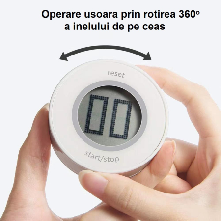 Temporizator digital magnetic TP-95, cronometru 99 minute, functie numaratoare inversa si cronometru, baterie CR2032 inclusa [8]