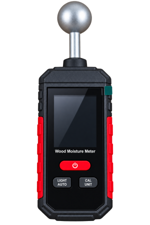 Umidometru lemn fara contact Optimus AT 637 – detector digital de umiditate 0–100% RH, adâncime 5–40 mm [5]