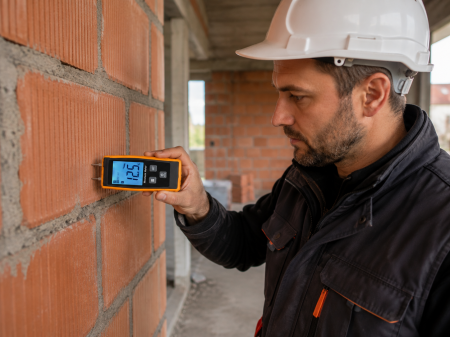 Umidometru profesional Optimus AT 660 pentru stabilirea umiditatii 4 clase de lemn, ciment, mortar, caramida, karstenite [10]