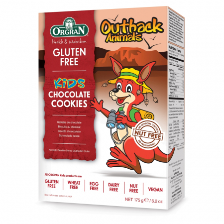 Biscuiti - Orgran - Biscuiți cu ciocolată în formă de animăluțe fără gluten x 175g