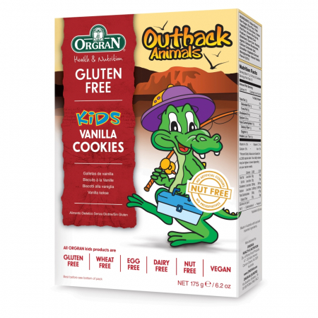 Biscuiti - Orgran - Biscuiți cu vanilie în formă de animale fără gluten x 175g