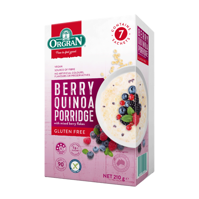 Mic dejun - Terci quinoa și fructe de pădure fără gluten Orgran - 210 g