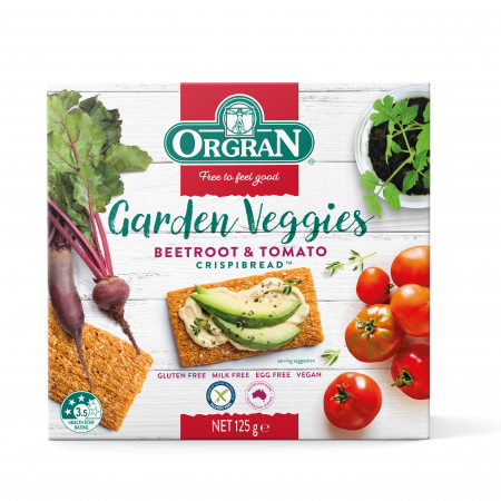 Paine uscata - Pâine uscată Veggies Garden Sfeclă și Roșii, fără gluten, Orgran - 125g