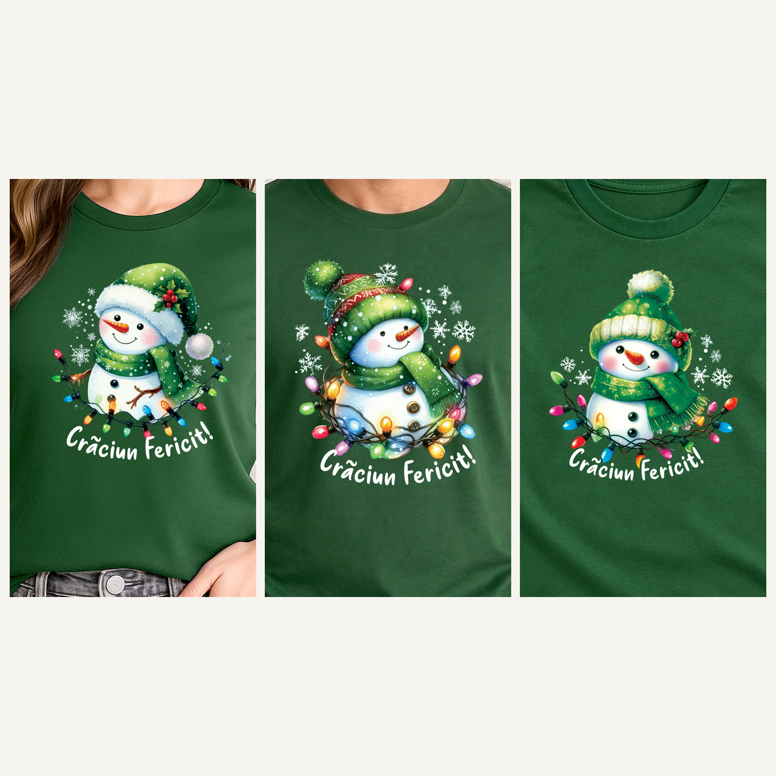 Craciun - Set Familie Simpaticul Frosty — Damă, Unisex și Copil