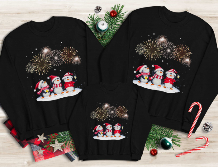Bluze Familie New Year Penguins [1]