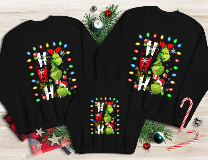 Bluze Familie Ho Ho Grinch [1]