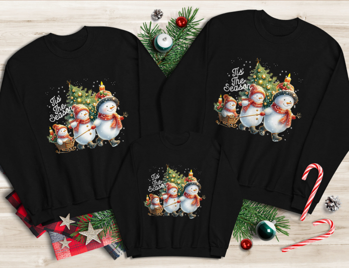 Bluze Familie Snowman Ride [1]