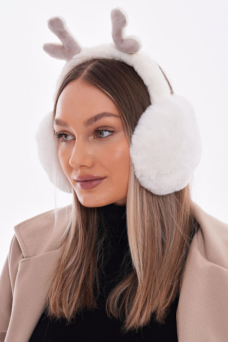 Casti Pufoase Ren Ecru [2]