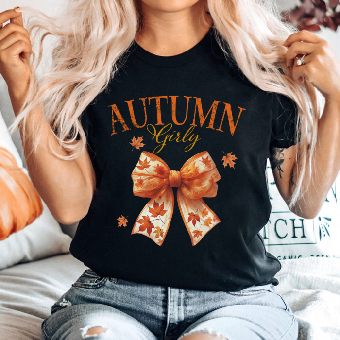 Tricou Negru Autumn Girl [1]