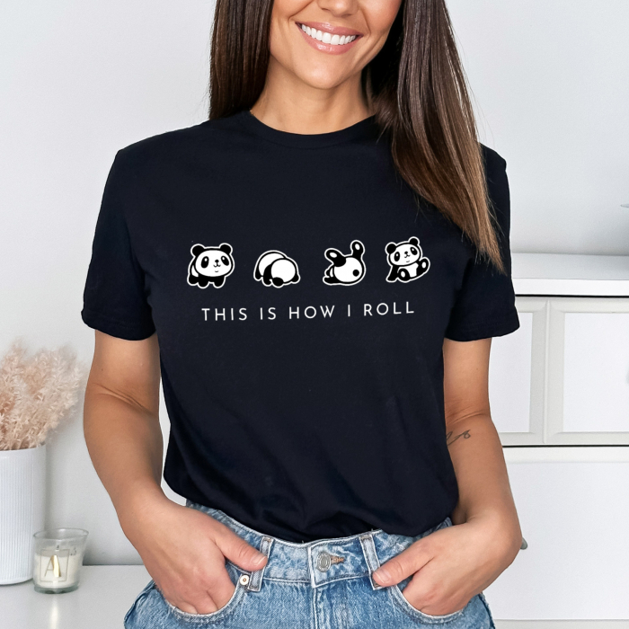 Tricou Negru Panda Roll [1]