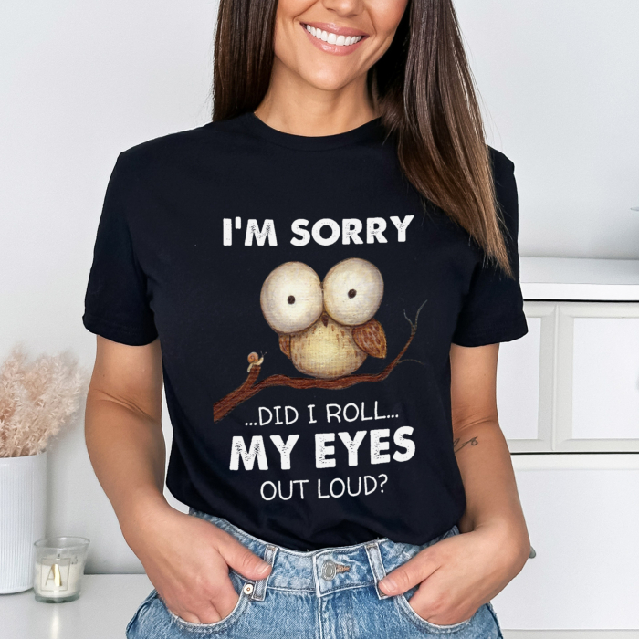 Tricou Negru Roll My Eyes [1]