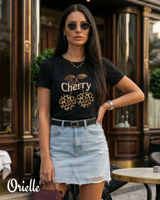 Tricou Negru Sweet But Wild [2]