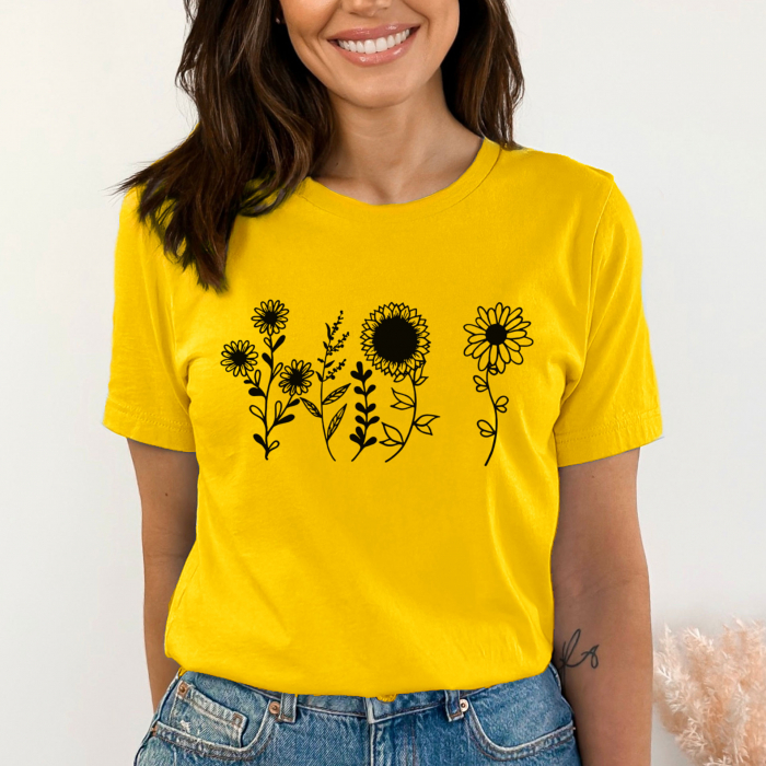 Tricou Oversized Black Flowers [1]