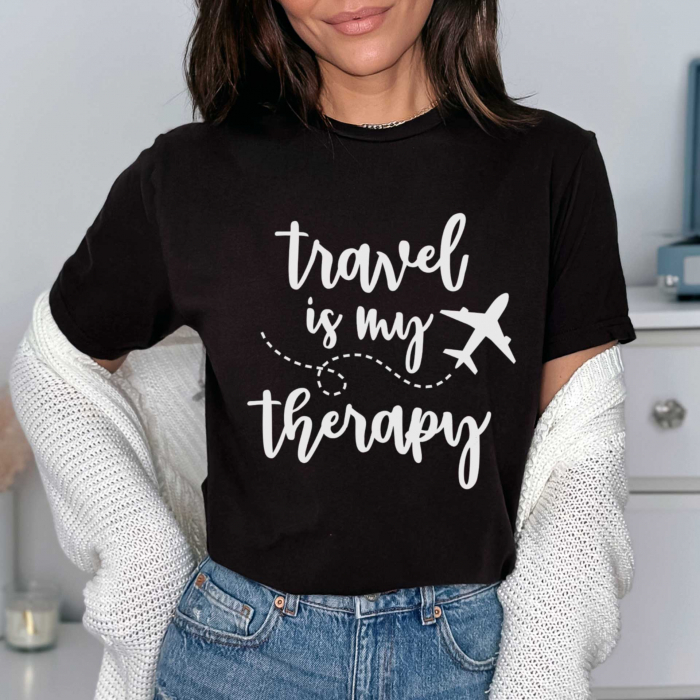Tricou Promo Negru Travel Therapy [1]