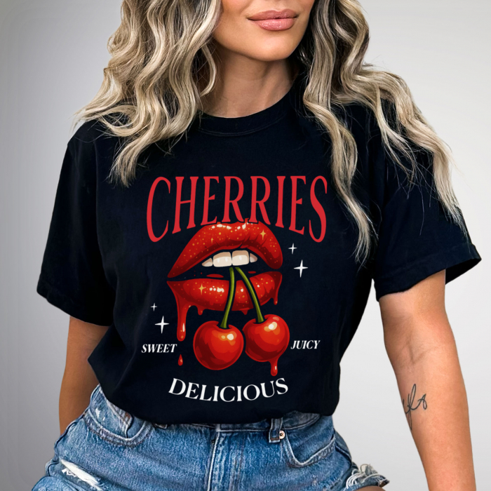 Tricou Promo Negru Delicious Cherry [1]