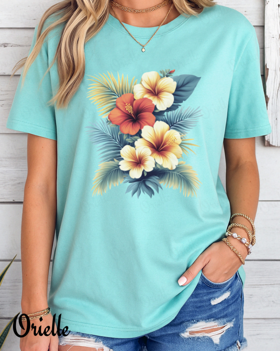 Tricou Promo Oversized Tropical Flower [1]