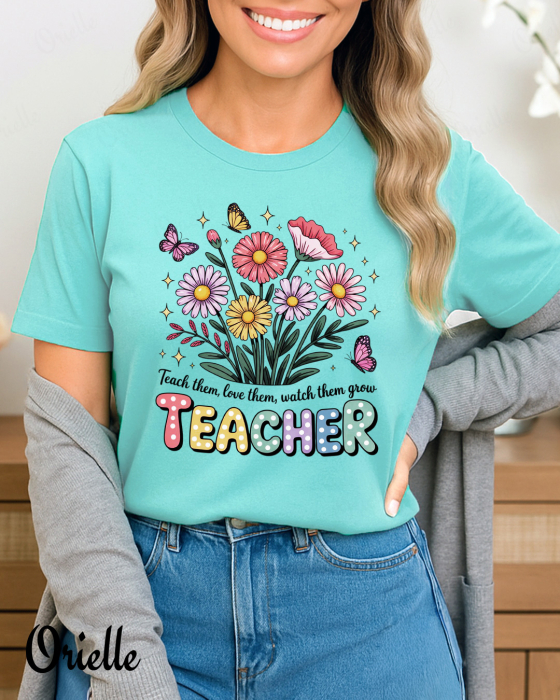 Tricou Promo Oversized Teacher Flowers [1]