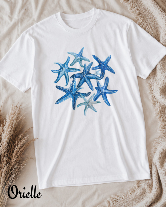 Tricou Relaxed Fit Blue Starfish [2]