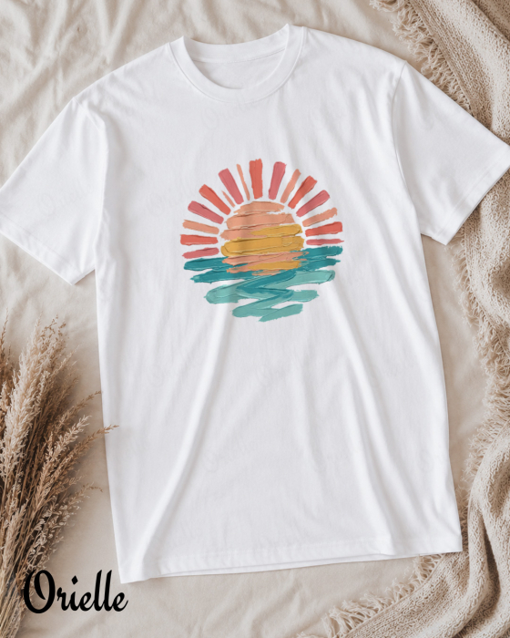 Tricou Relaxed Fit Painted Sun [2]