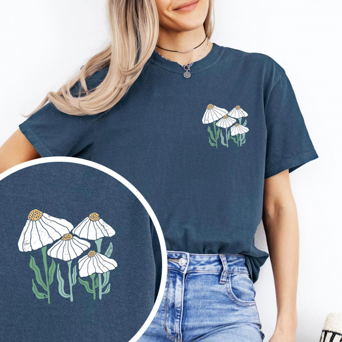 Tricou Relaxed Fit Rain Flowers [2]