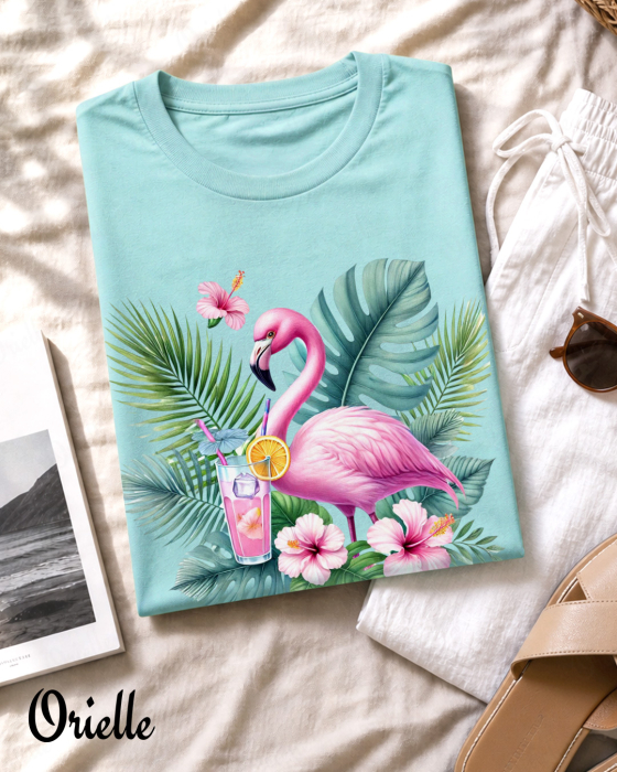 Tricou Relaxed Fit Exotic Flamingo [2]
