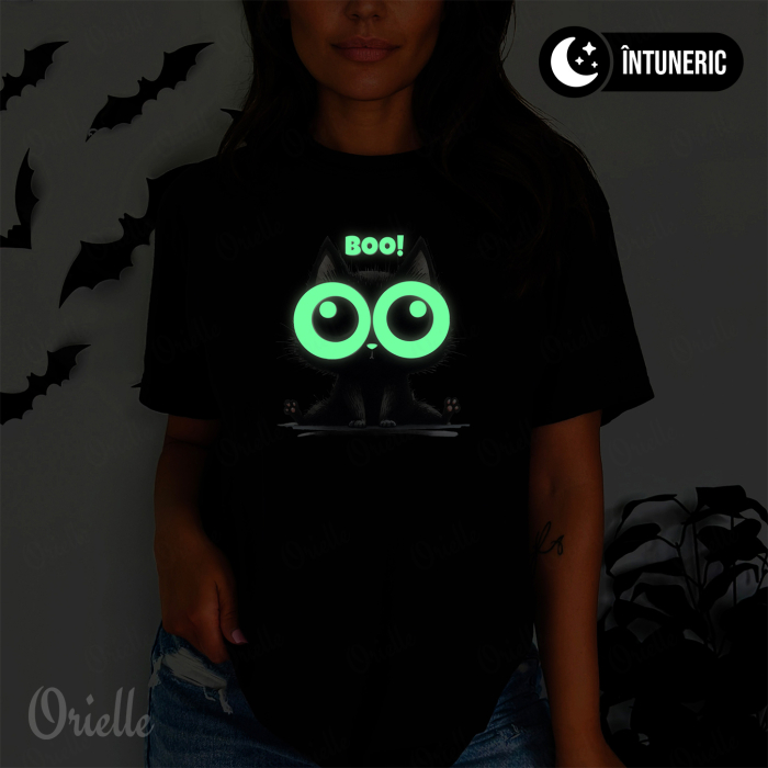 Tricou Relaxed Fit Fosforescent Kitty Boo [4]