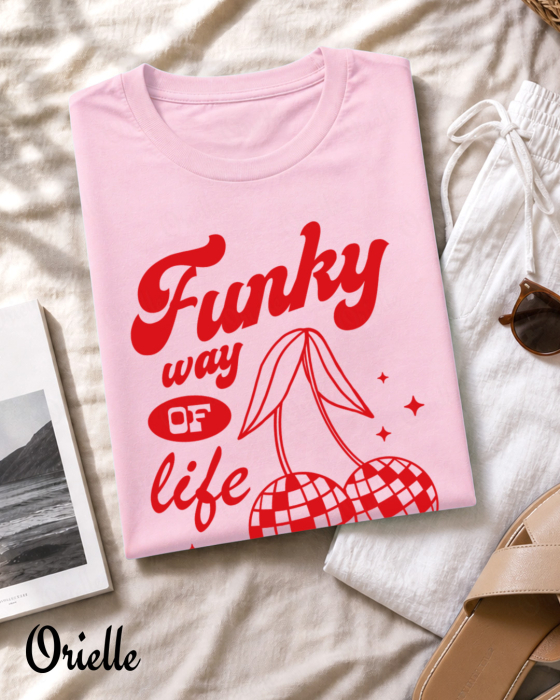 Tricou Relaxed Fit Funky Cherry [2]