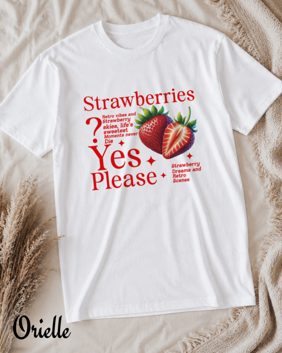 Tricou Relaxed Fit Strawberries Please [2]