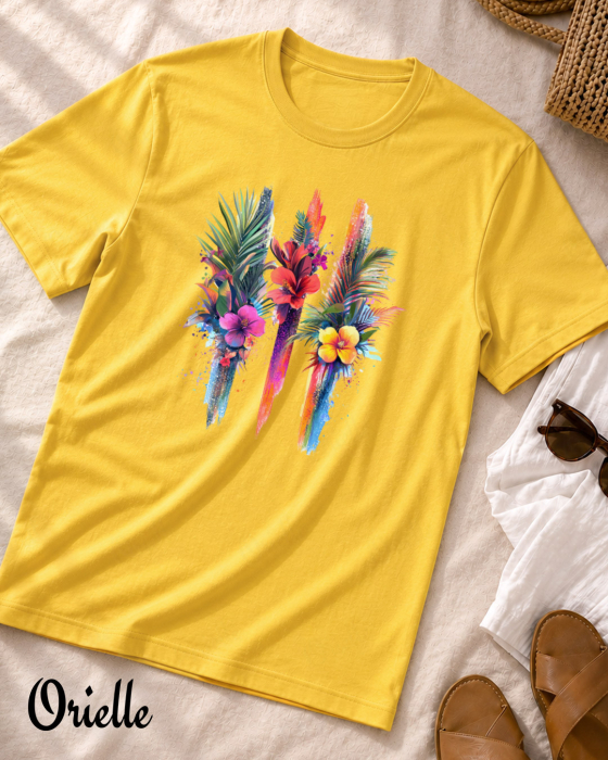 Tricou Relaxed Fit Tropical Strokes [2]