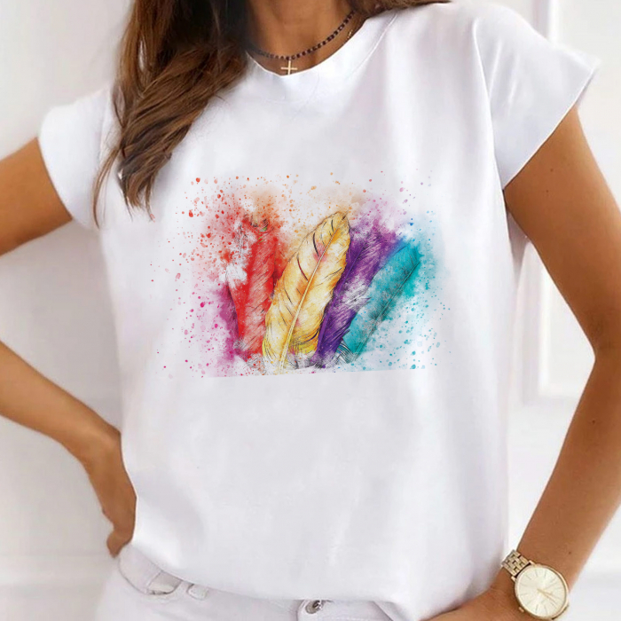 Tricou Colorful Feathers [1]