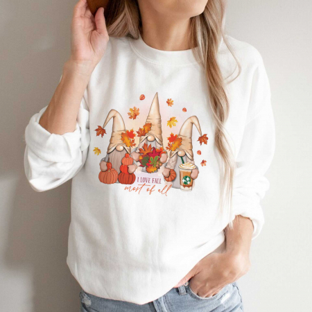 Bluze Toamna - Bluza Love Fall Gnomes