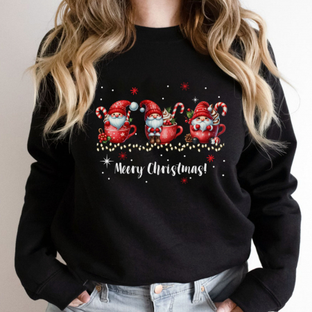 Bluze Craciun - Bluza Festive Gnome Cups