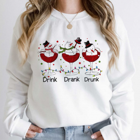 Bluze Craciun - Bluza Snowmen Drink