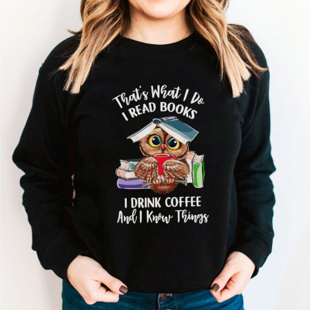 Bluze - Bluza Books Coffee Owl