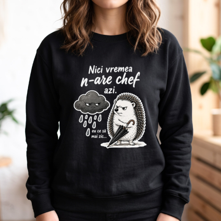Bluze - Bluză Nu am chef – Negru, vedere frontală