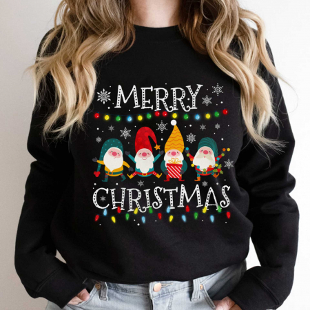 Promo - Bluza Promo Negru Caroling Gnomes