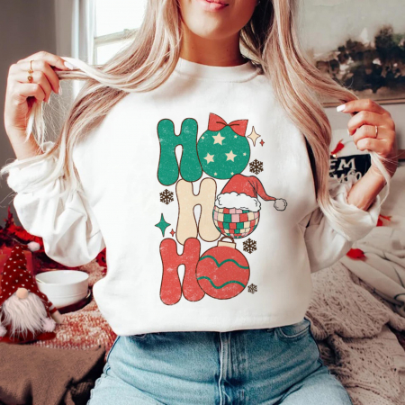 Bluze Craciun - Bluza Retro Ho Ho