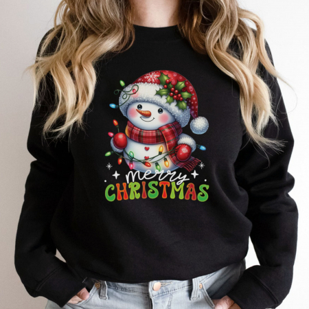 Bluze Craciun - Bluza Snowman Lights