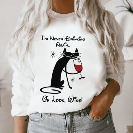 Bluze - Bluza Wine Cat