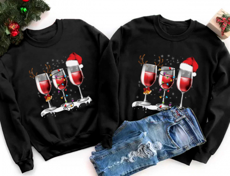 Seturi Craciun - Bluze Cuplu Christmas Wine
