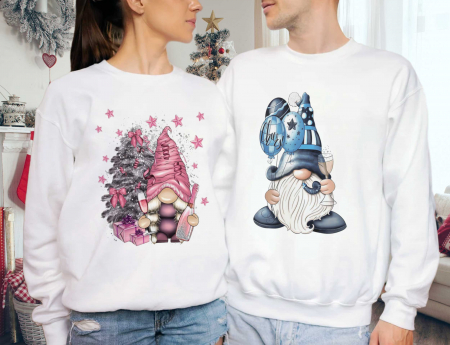 Bluze Cuplu - Bluze Cuplu Cheers Gnomes